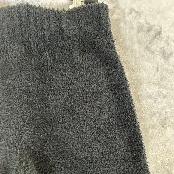 Skims black cozy knit boucle fuzzy teddy wide leg stretch lounge pants - Picture 12 of 12